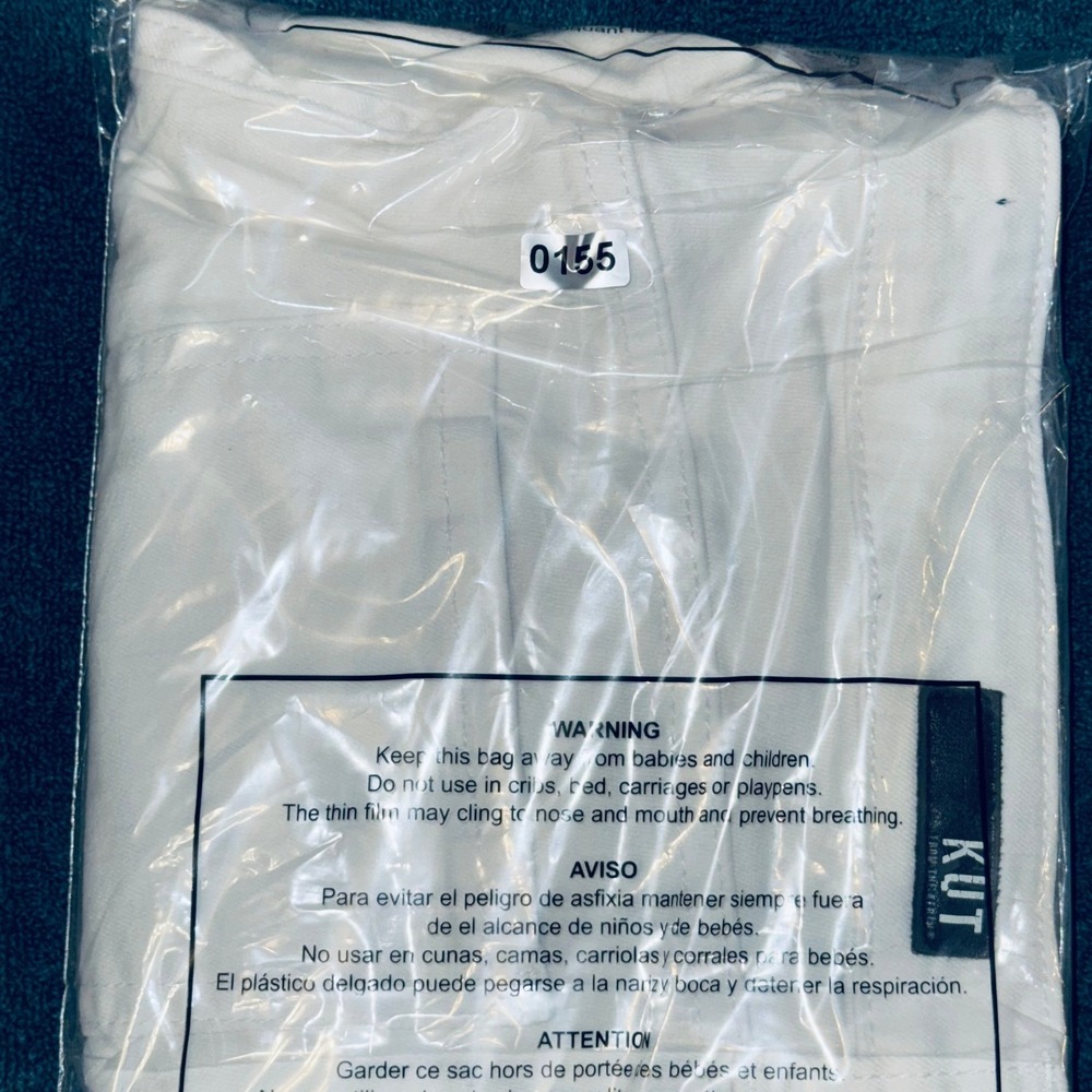 Kut from the Kloth Denim Shorts Womens 10 White Frayed Hem Excellent - Picture 10 of 10